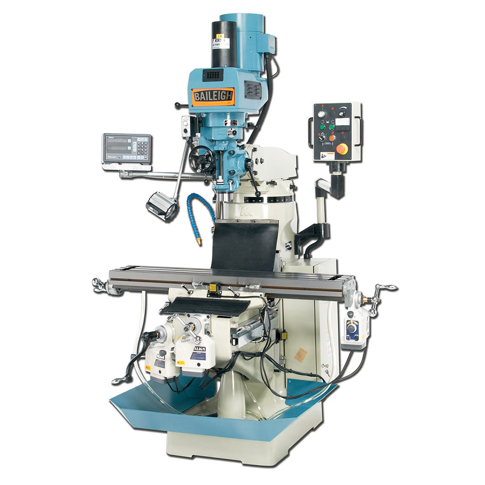 Baileigh, Baileigh 1008236 VM-949-3 220V 3PH  9" x 49" Vertical Milling Machine