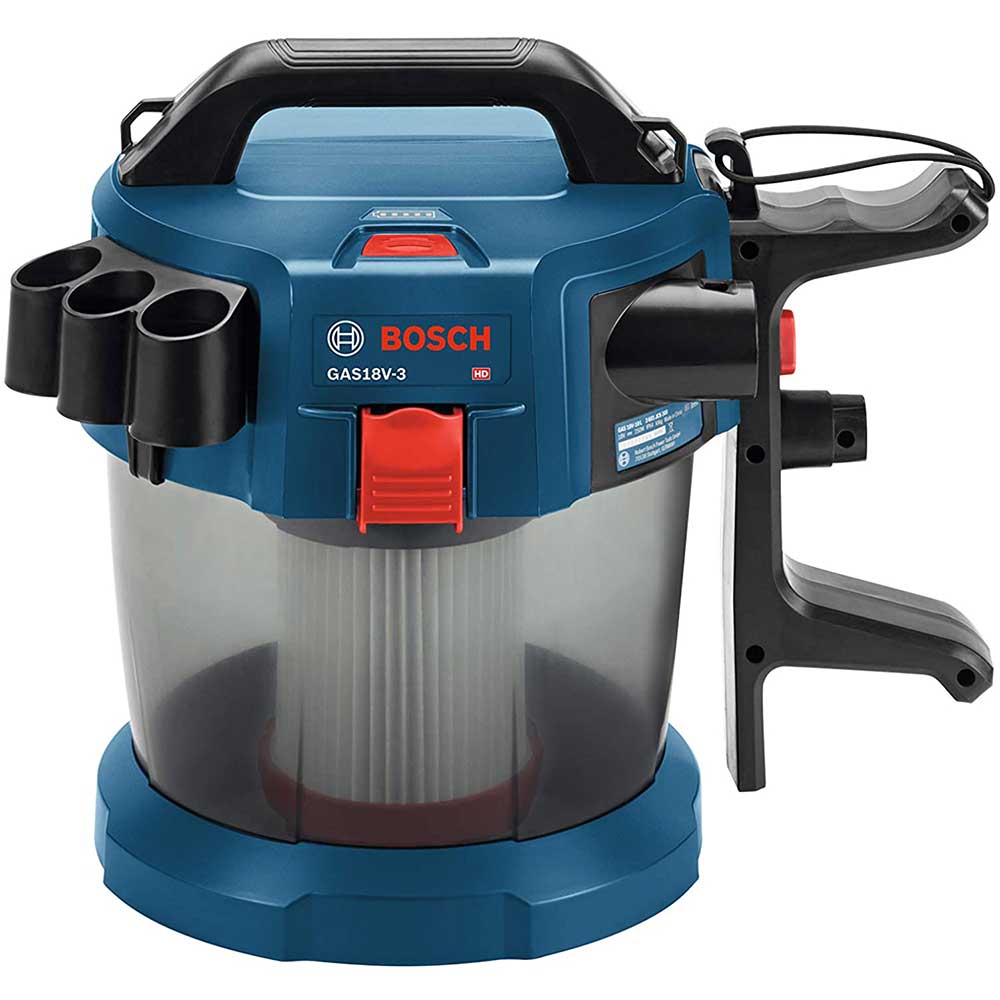 Bosch, Bosch GAS18V-3N 18V 2.6 Gallon Wet/Dry Vacuum w/ HEPA Filter - Bare Tool