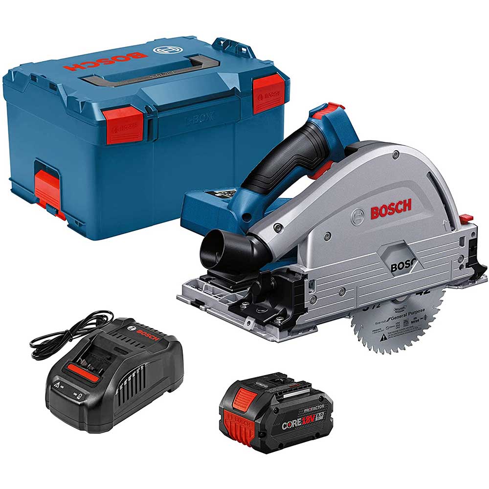 Bosch, Bosch GKT18V-20GCL14 18V PROFACTOR 5-1/2" Track Circular Saw Kit w/8.0Ah Battery