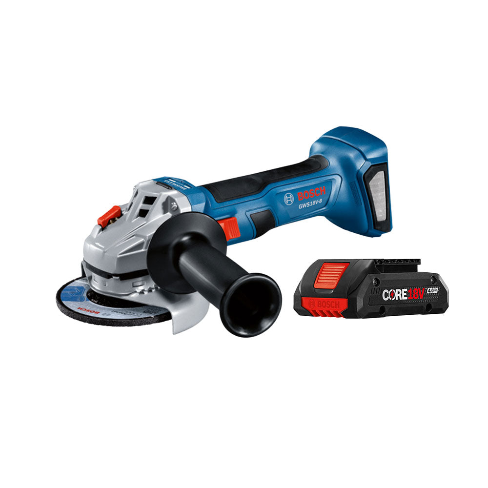 Bosch, Bosch GWS18V-8N-KITBAT 18V 4-1/2" Brushless Angle Grinder w/ 4.0 Ah Battery