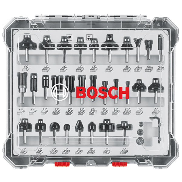 Bosch, Bosch RBS030MBS Carbide Tipped Mixed Router Bit Set -30 PC