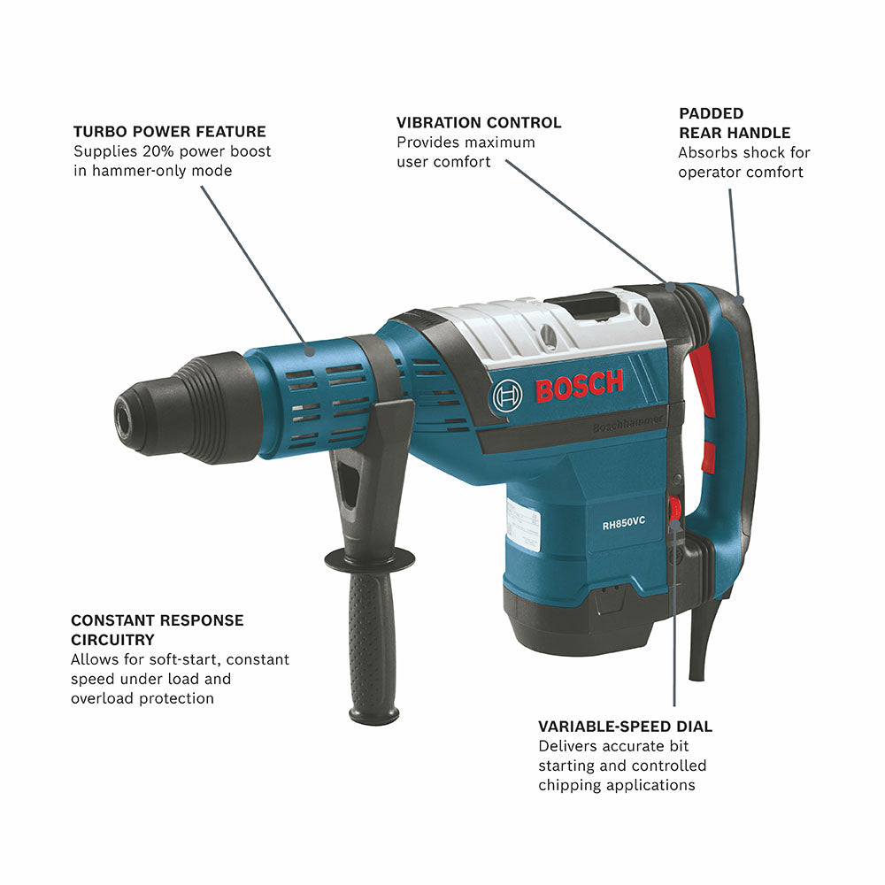 Bosch, Bosch RH850VC 120V 1-7/8" SDS-max Heavy Duty Rotary Hammer