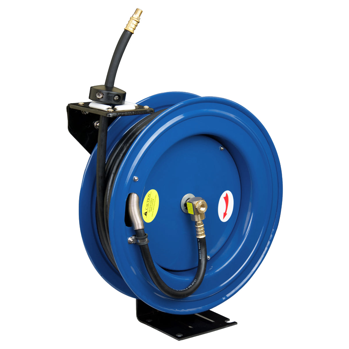 Cyclone Pneumatic, Cyclone Pneumatic 1/2” x 50’ 300 PSI Retractable Air Hose Reel w/ Rubber Hose