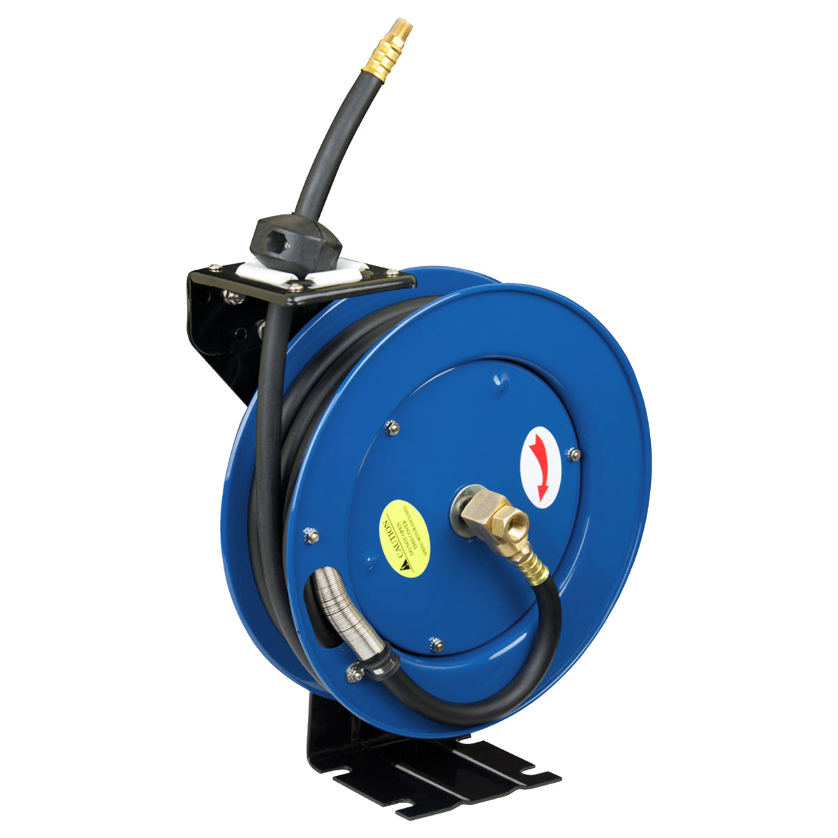 Cyclone Pneumatic, Cyclone Pneumatic 3/8” x 25’ 300 PSI Retractable Air Hose Reel w/ Rubber Hose