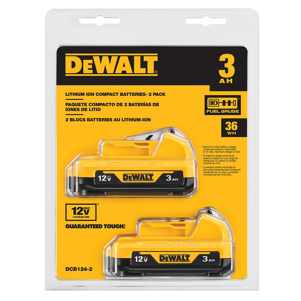 DeWALT, DeWALT DCB124-2 12V MAX XTREME High Capacity Lithium Battery Packs - 2 Pack