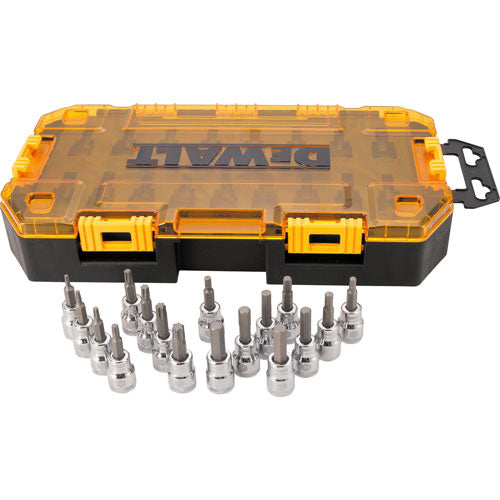 DeWALT, DeWALT DWMT73806 3/8-Inch Drive Socket 17 Piece Metric, SAE, and Torx Bit Set