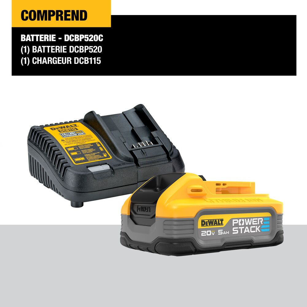 DeWALT, DeWalt DCBP520C 20V MAX POWERSTACK 5 AH Battery Starter Kit