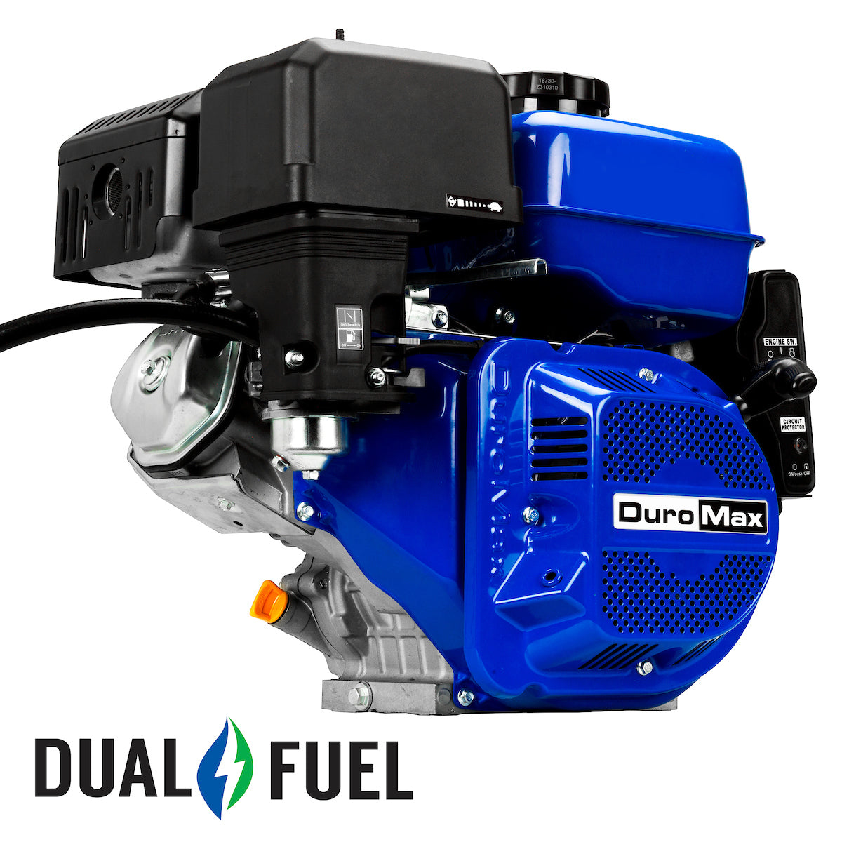 DuroMax, DuroMax XP18HPX 439cc 1" Shaft Recoil/Electric Start Horizontal Dual Fuel Engine