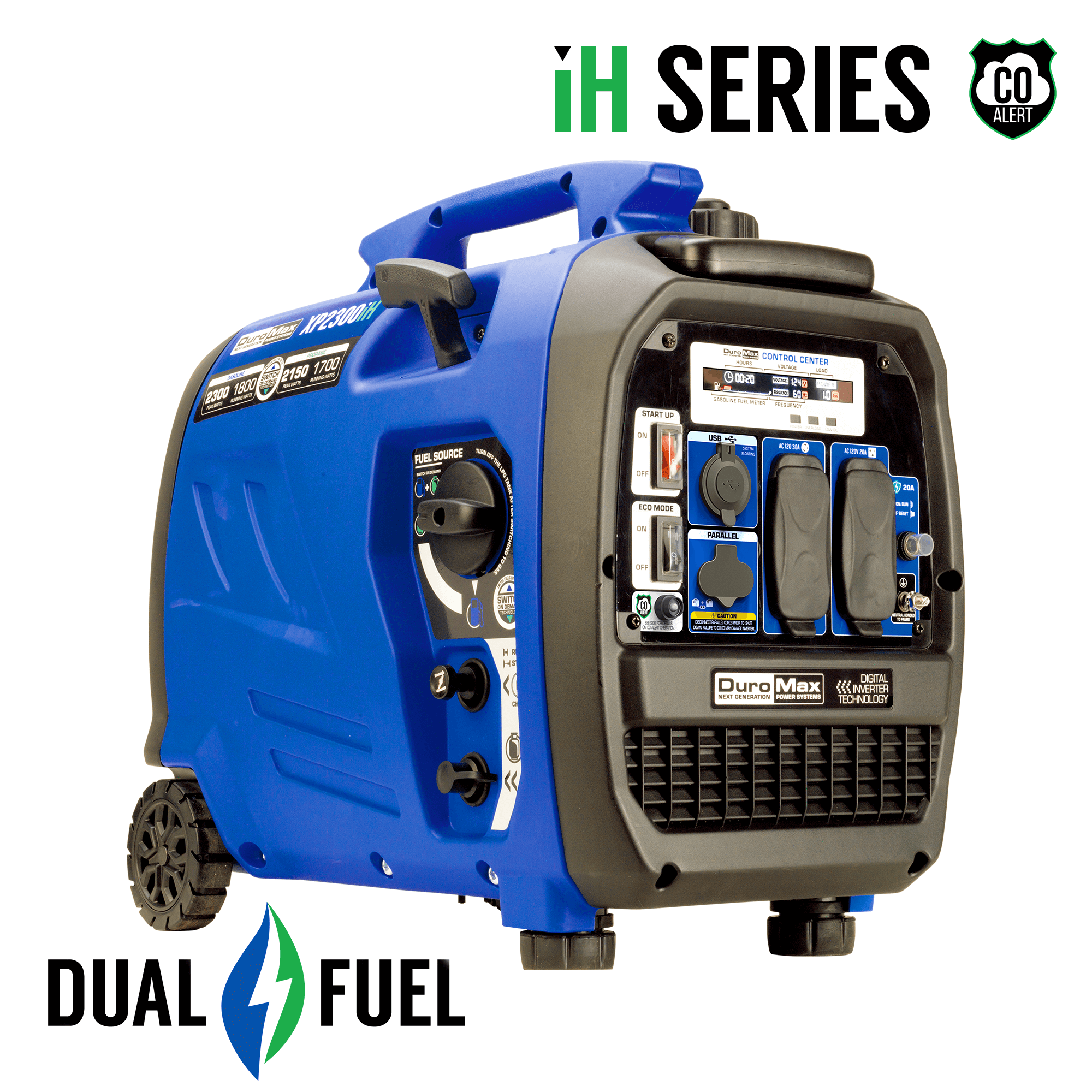 DuroMax, DuroMax XP2300iH 2,300 Watt Portable Dual Fuel Inverter Generator w/ CO Alert