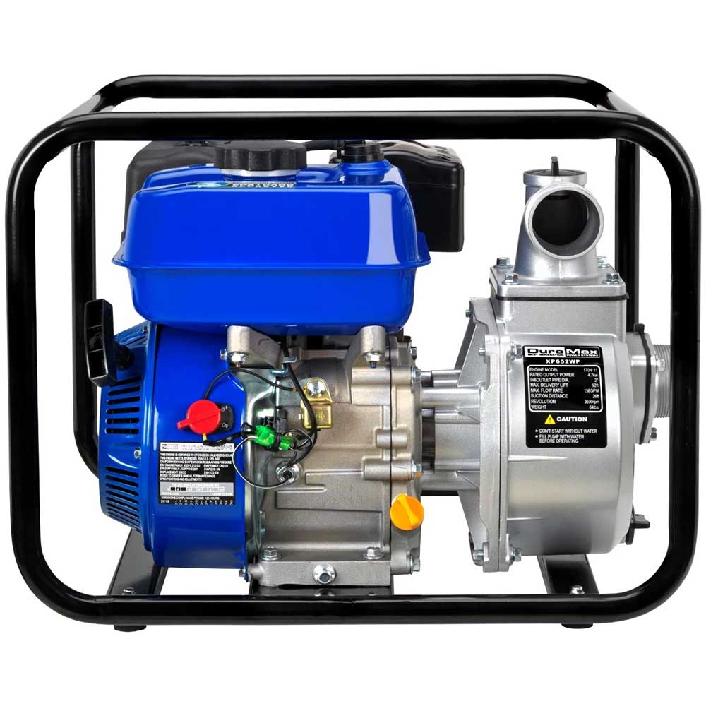 DuroMax, DuroMax XP652WP 208cc 158-Gpm 3600-Rpm 2" Gasoline Engine Portable Water Pump