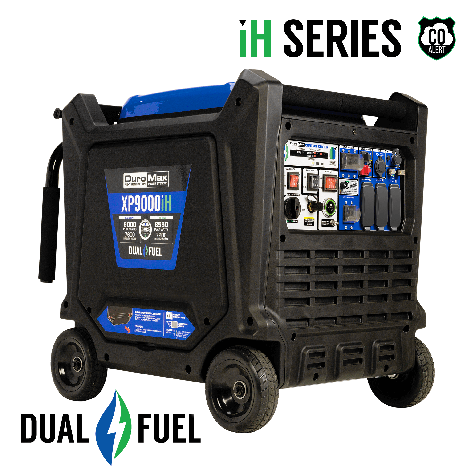 DuroMax, DuroMax XP9000iH 9,000 Watt Portable Dual Fuel Inverter Generator w/ CO Alert