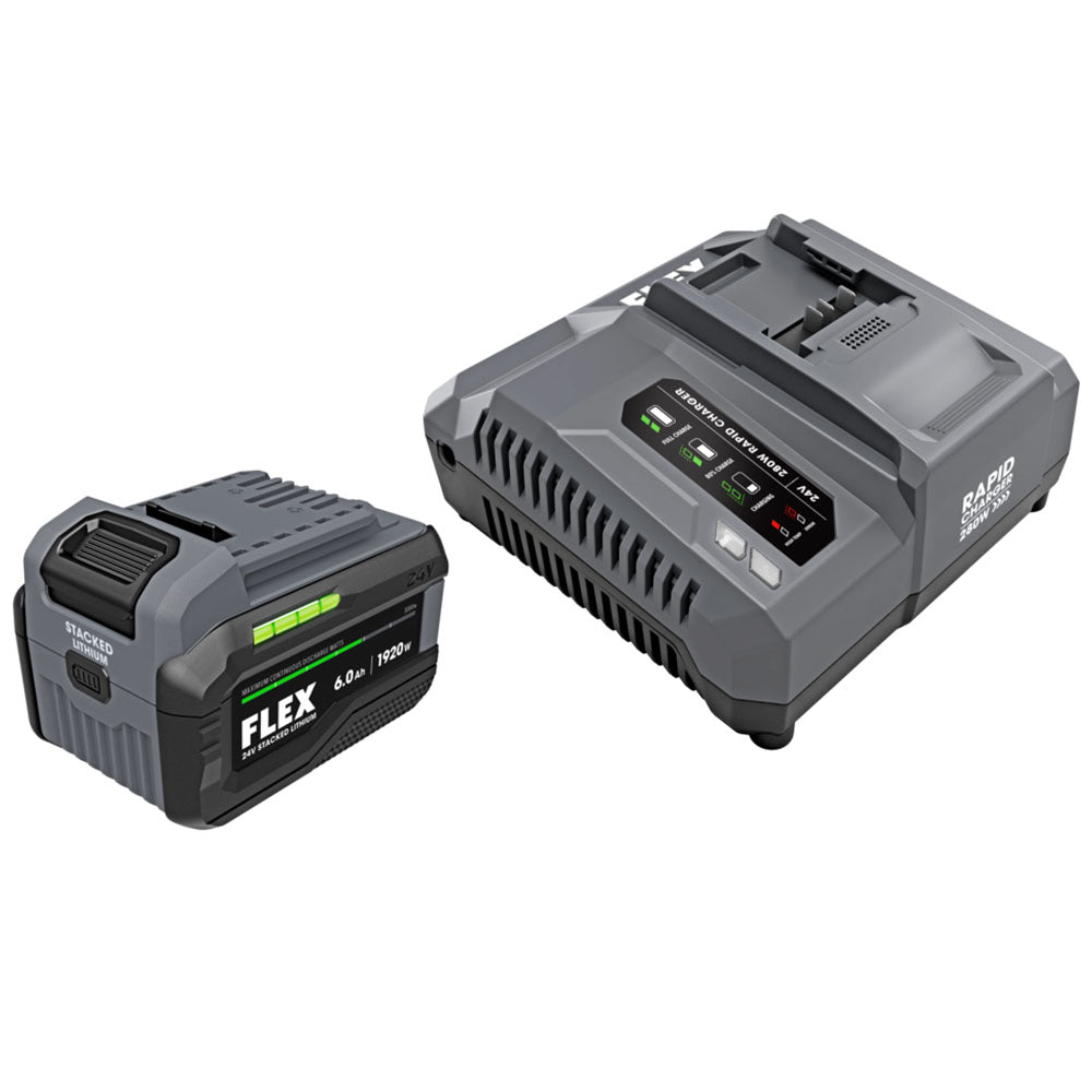 Flex, Flex FX0421-1H 24V Stacked Lithium Cordless Battery Charger Starter Kit