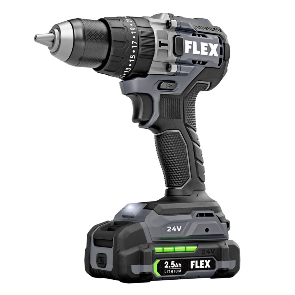 Flex, Flex FX1251-2A 24V 1/2" Brushless 2 Speed Cordless Hammer Drill Kit