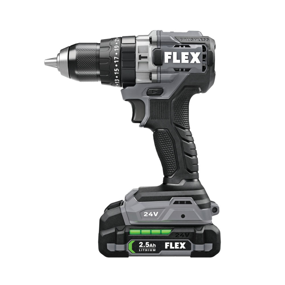 Flex, Flex FX1251-2A 24V 1/2" Brushless 2 Speed Cordless Hammer Drill Kit