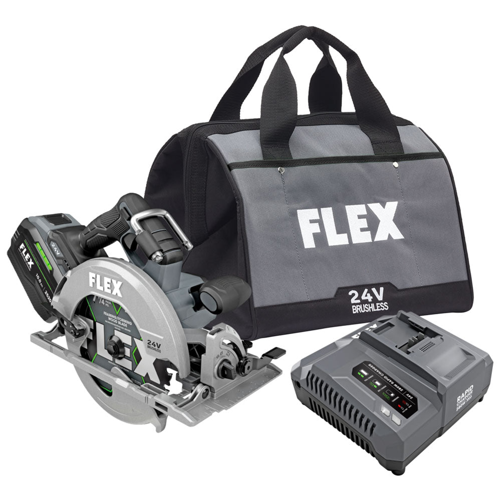 Flex, Flex FX2141-1J 24V 7-1-4" Brushless Circular Saw Stacked Lithium Kit