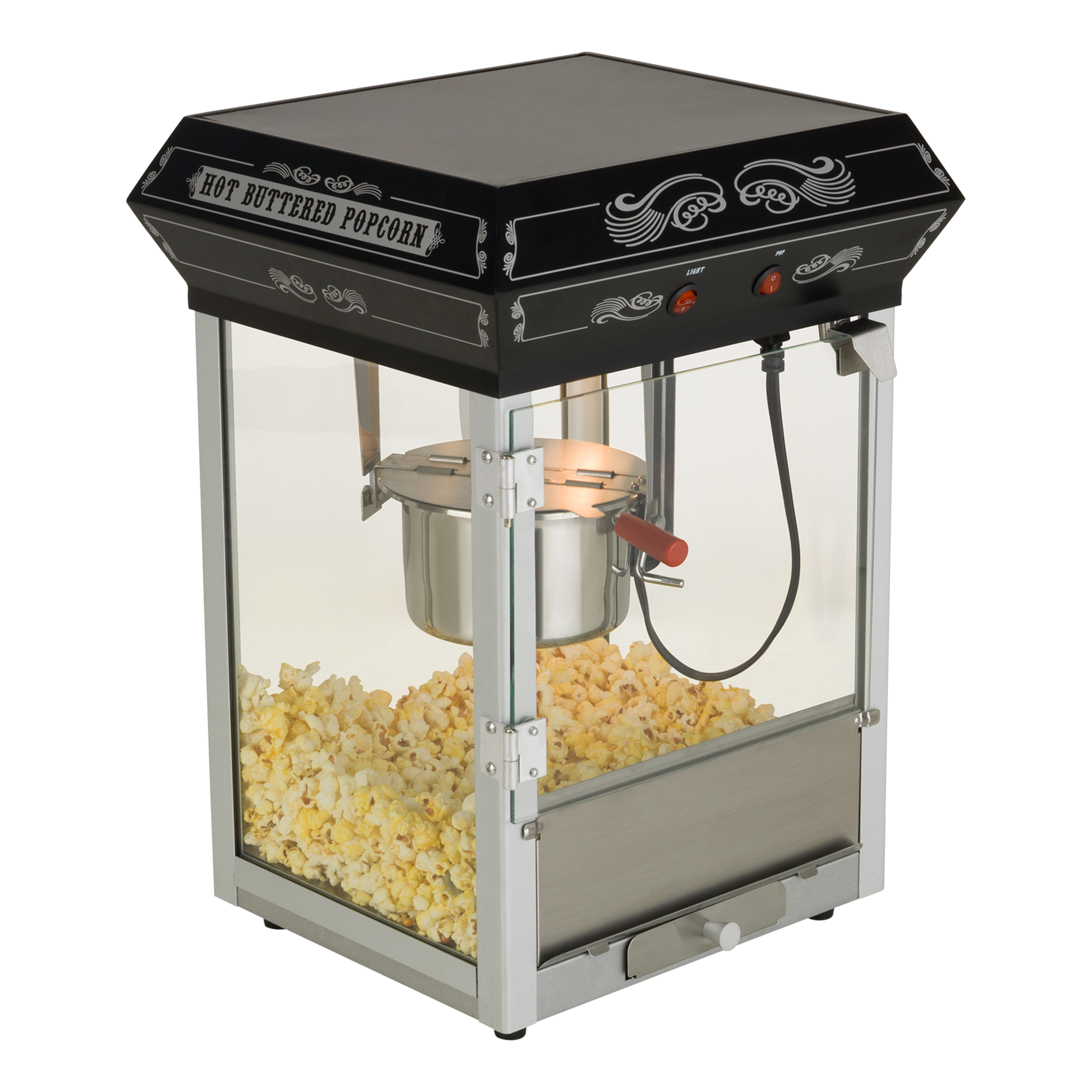 FunTime, FunTime FT421CB 4oz Black Bar Table Top Popcorn Popper Maker Machine