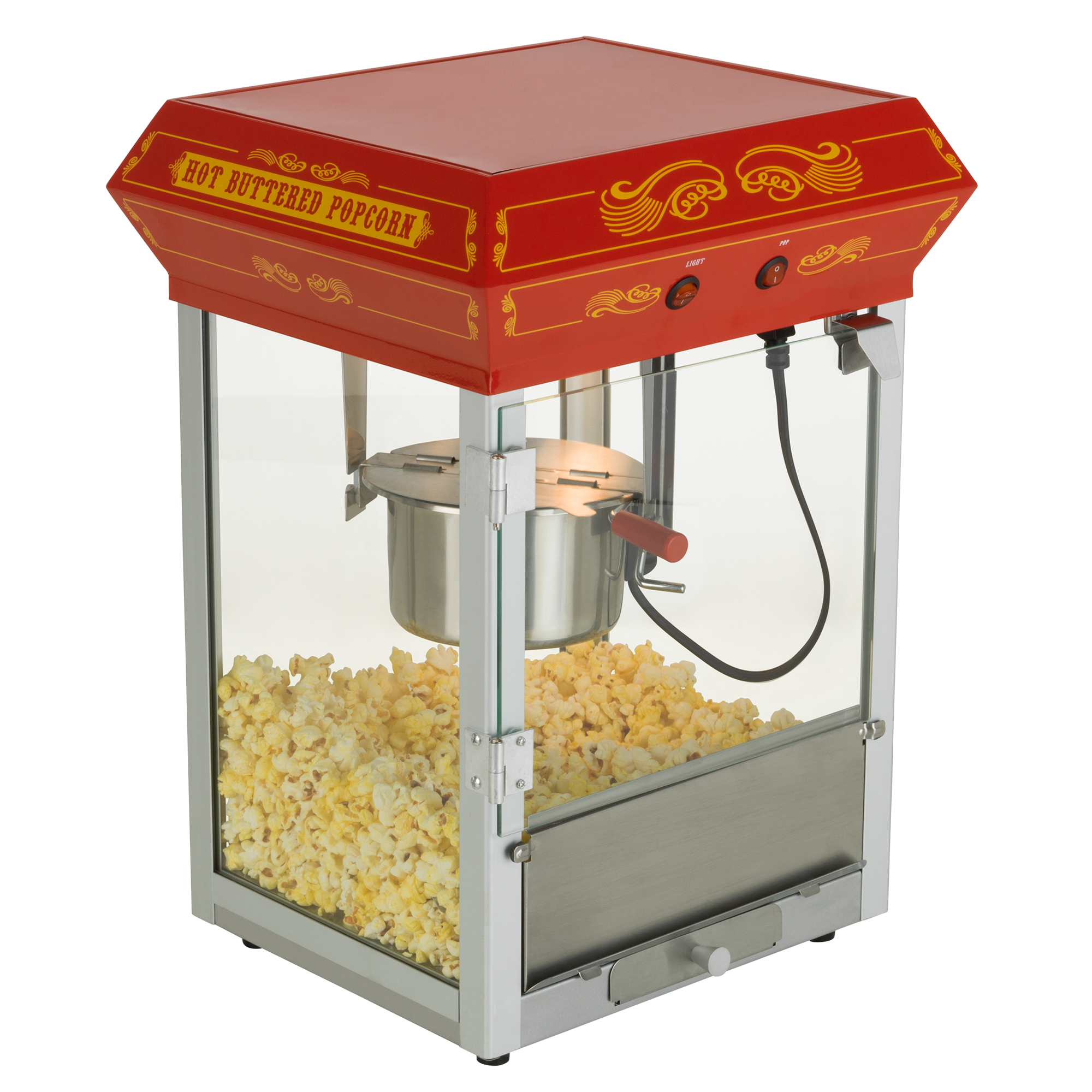 FunTime, FunTime FT421CR 4oz Red Bar Table Top Popcorn Popper Maker Machine