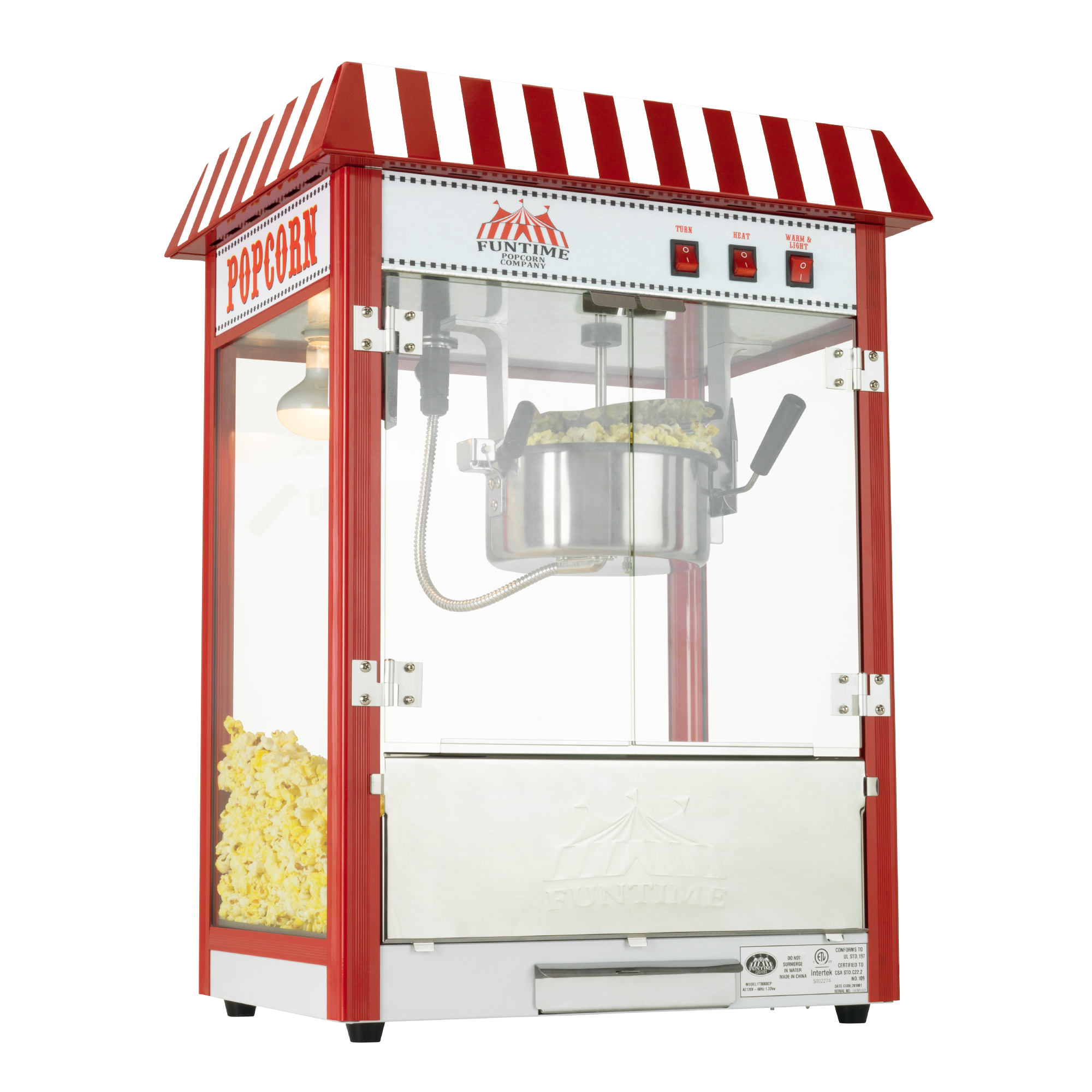 FunTime, FunTime FT8000CP 8 OZ Commercial Style Carnival Bar Style Popcorn Popper Machine