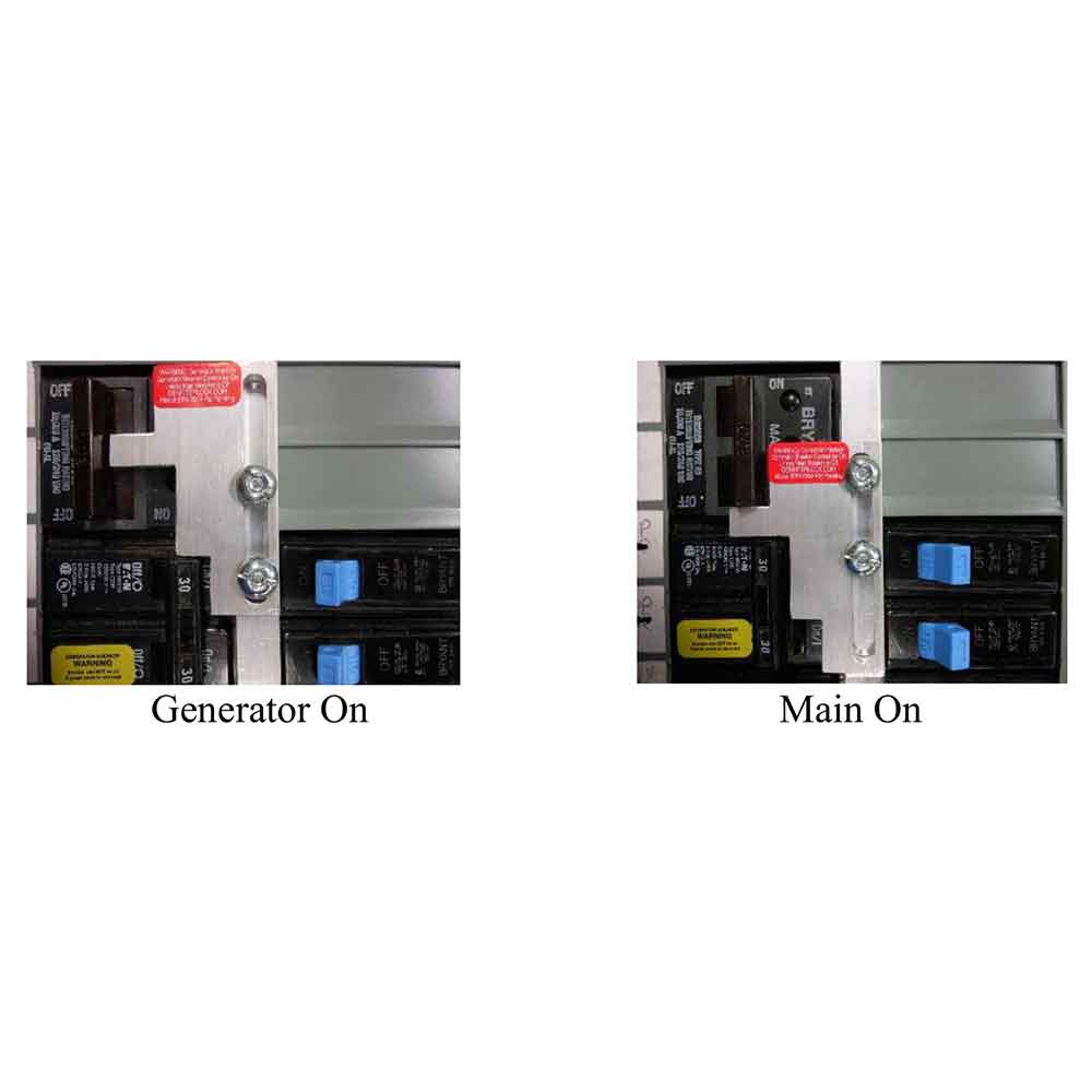 GenInterlock, GenInterlock BRY-200A Generator Interlock Kit Breaker Panel 150/200 Amp Bryant w/ Horizontal Throw