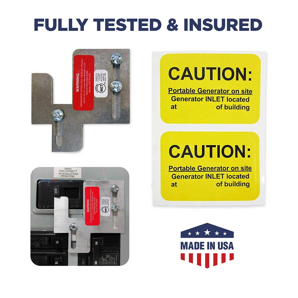 GenInterlock, GenInterlock EAT-PN200 Generator Interlock Kit Breaker Panel 150/200 Amp Panels Cutler Hammer BR Series