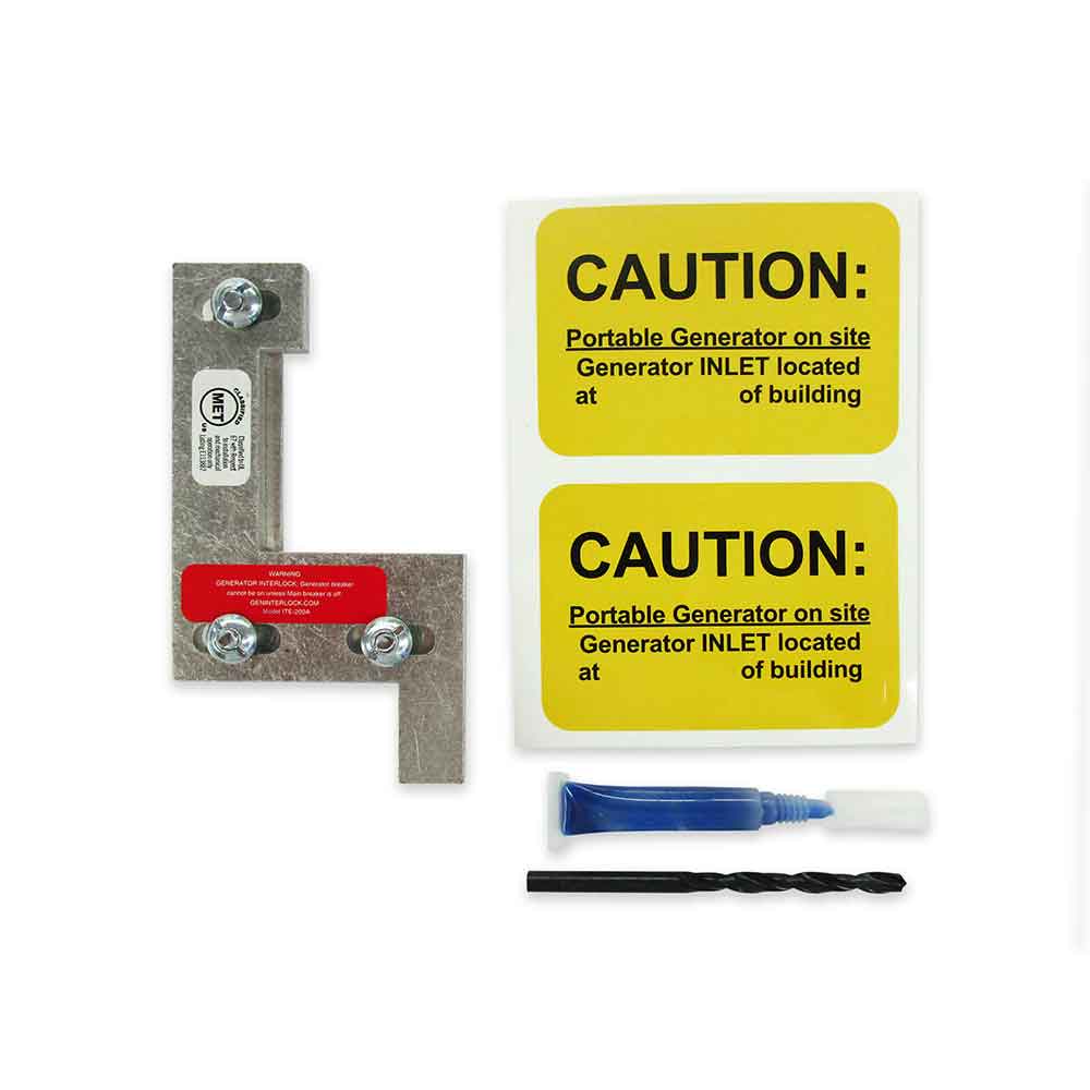 GenInterlock, GenInterlock ITE-200A Generator Interlock Kit Breaker Panel 150/200 Amp Panels Siemens and ITE