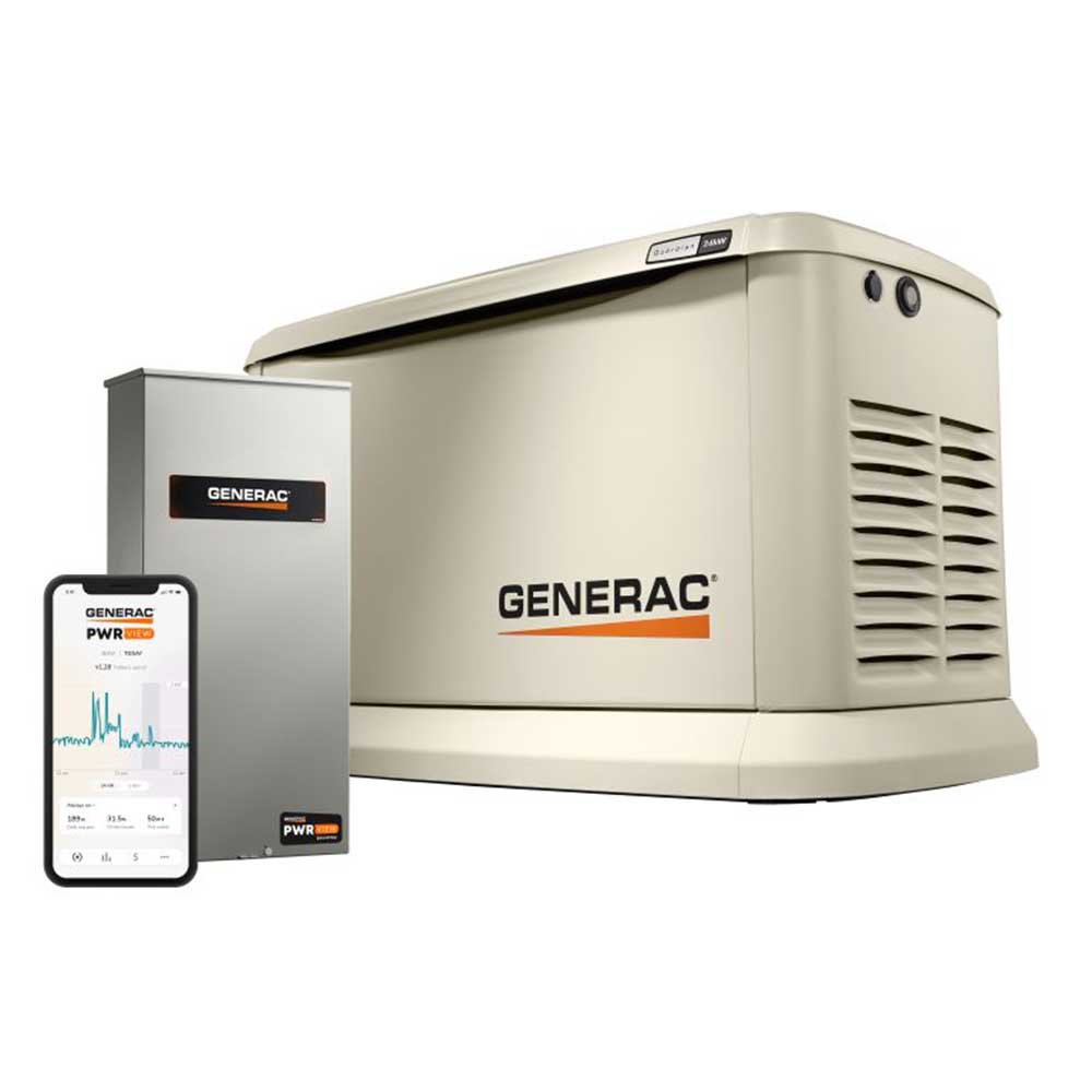 Generac, Generac 7210 Guardian 24KW Home Backup Generator With Whole House Switch Wifi-Enabled