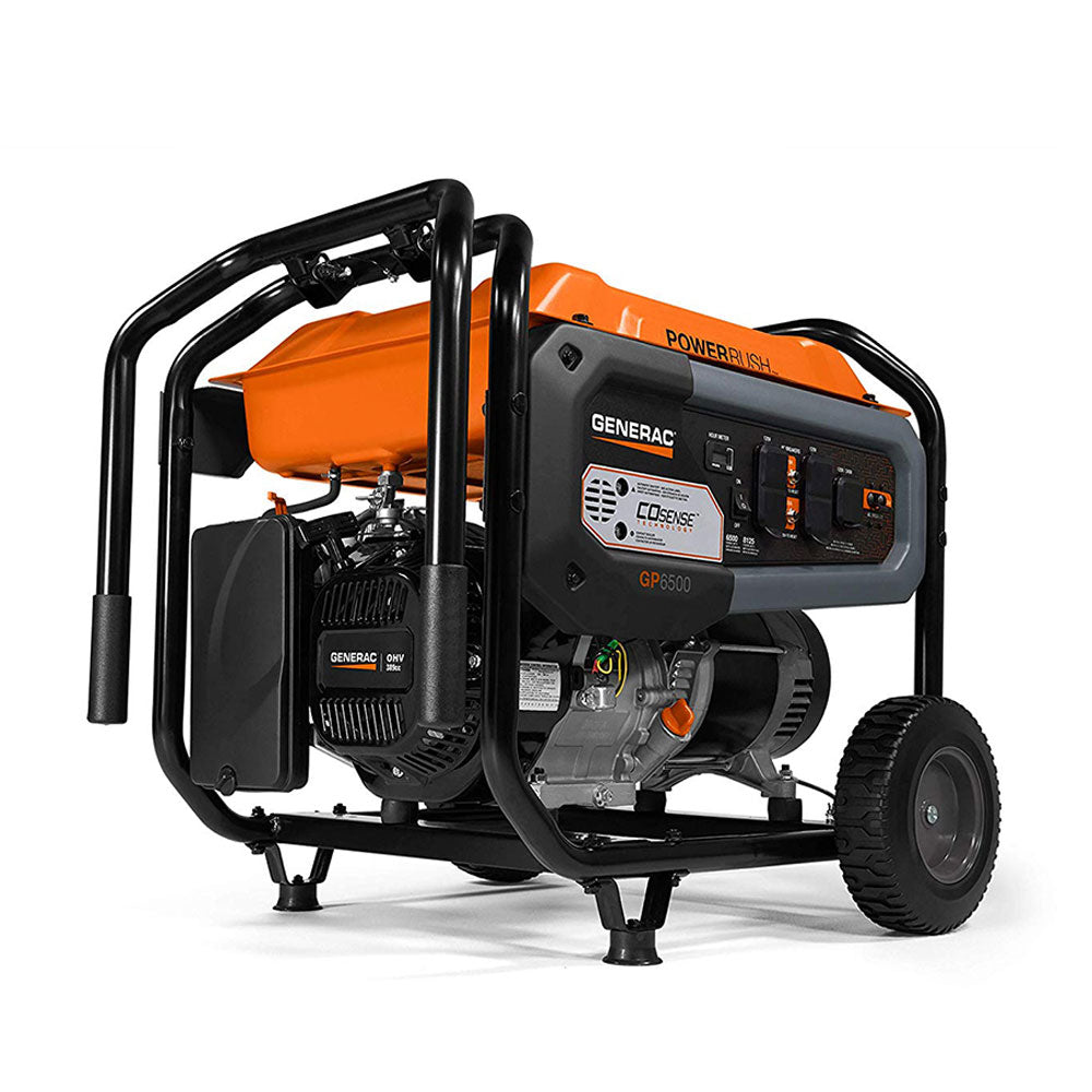 Generac, Generac 7683 6500W 120/240V GP6500 Gasoline Powered Portable Generator CO-SENSE