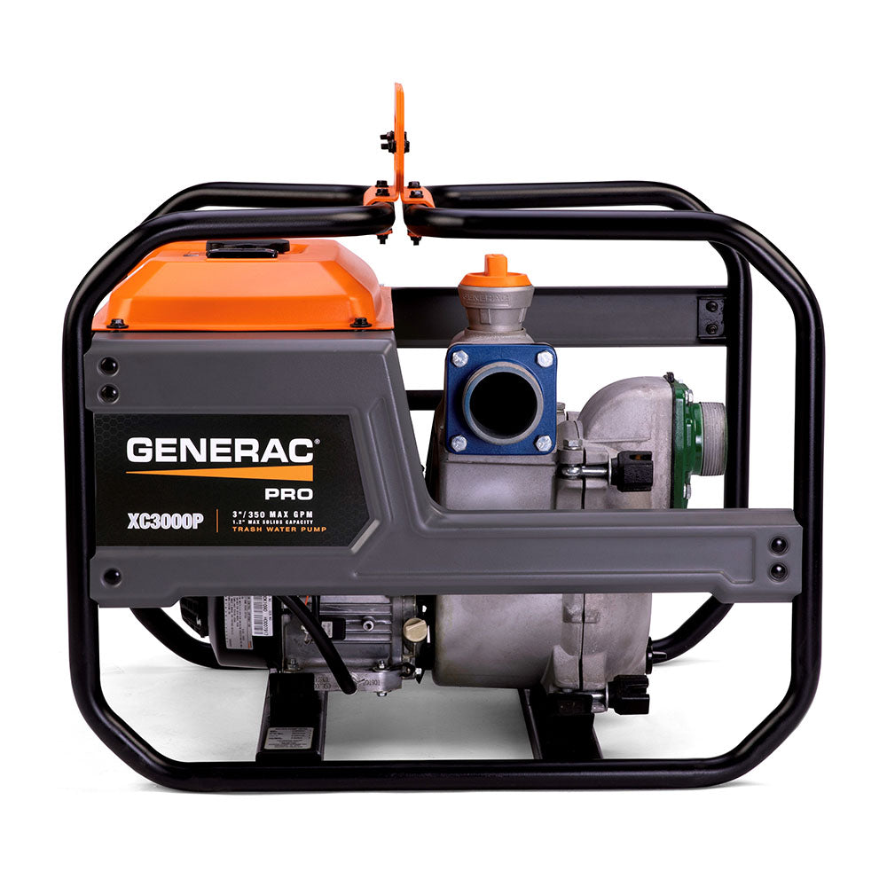 Generac, Generac 7725 XC3000P 3" X-Frame Heavy Duty Durable Trash Water Pump