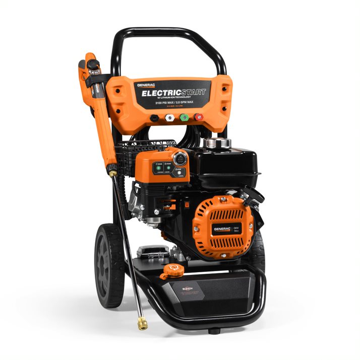 Generac, Generac 8895 3100 PSI Corded Electric Start Gas Pressure Washer