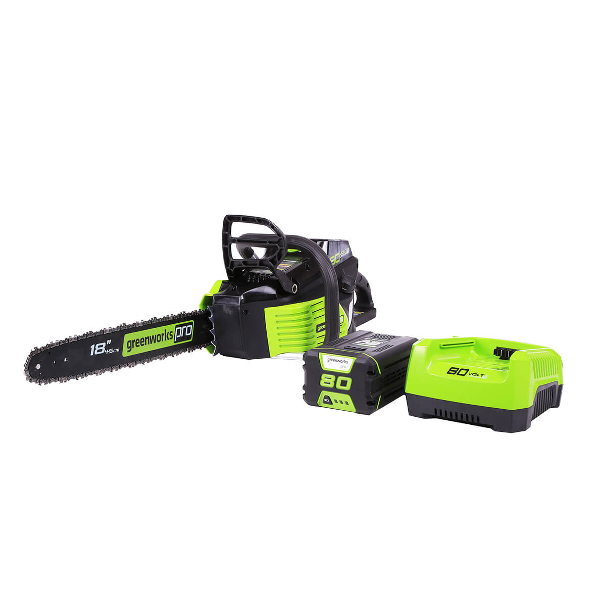 GreenWorks, GreenWorks 2000002 80-Volt 18-Inch 2.0Ah Heavy Duty Cordless Chainsaw Kit