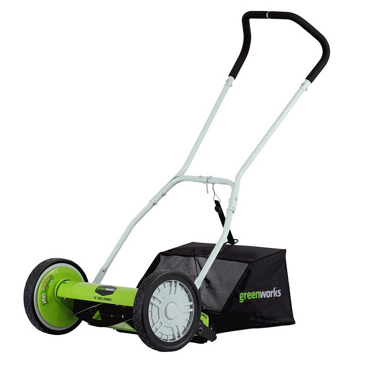 GreenWorks, GreenWorks 25052 16-Inch 2-in-1 Push Reel Lawn Mower w/ Grass Catcher