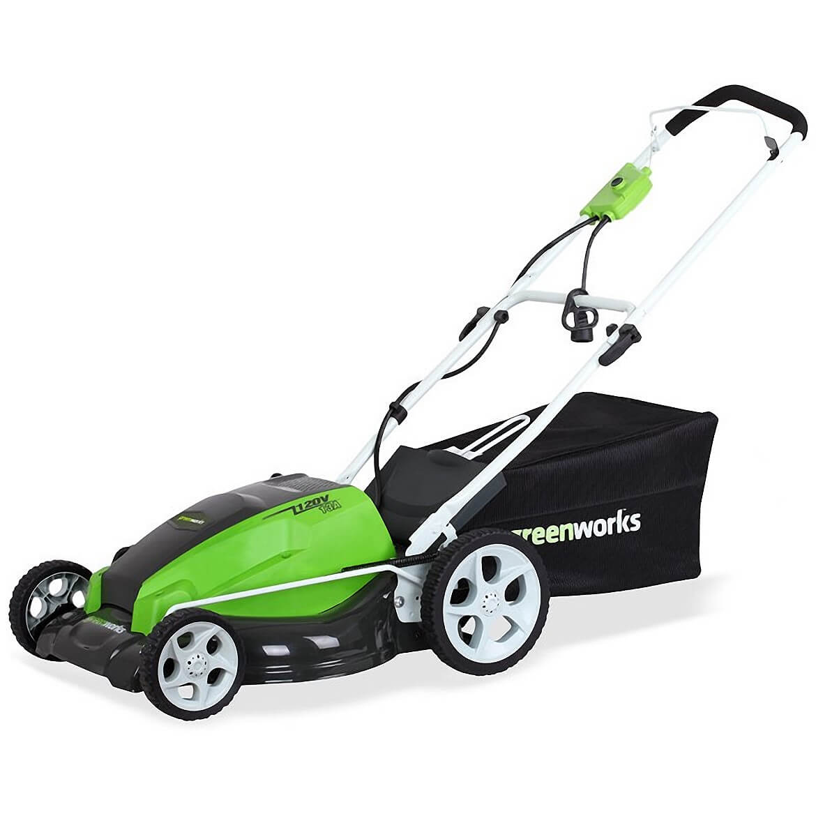 GreenWorks, GreenWorks 25112 21-Inch 13-Amp Push Start Electric Walk Behind Lawn Mower