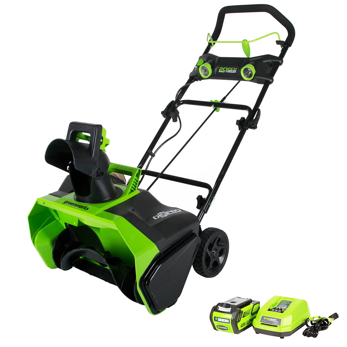 GreenWorks, GreenWorks 26272 40-Volt G-MAX 20-Inch 4Ah Heavy Duty Cordless Snow Thrower Kit