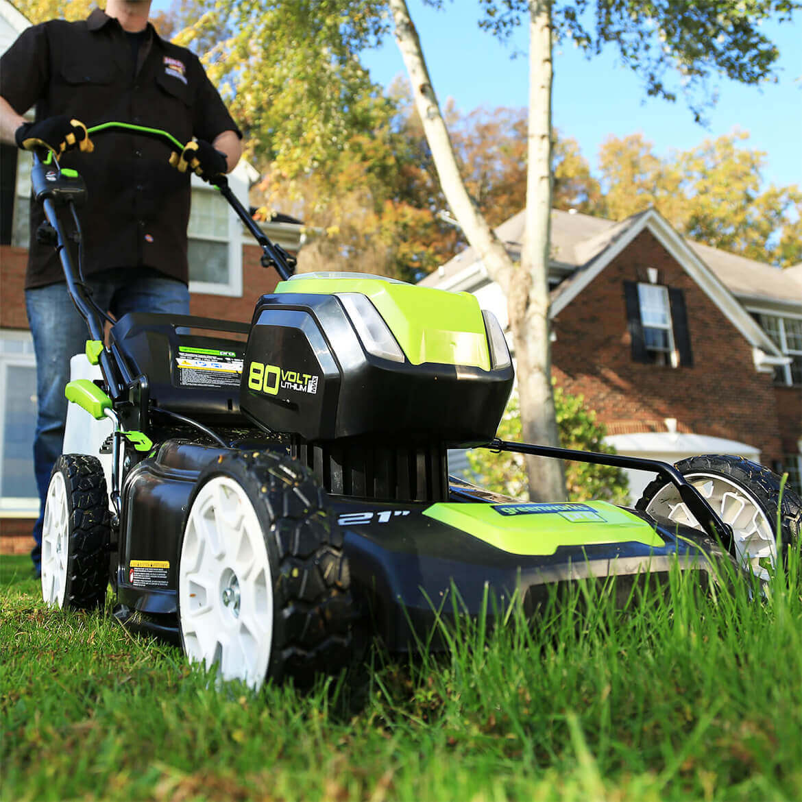 GreenWorks, GreenWorks GLM801600 80-Volt 21-Inch 3-in-1 Cordless Lawn Mower Kit - 2500402