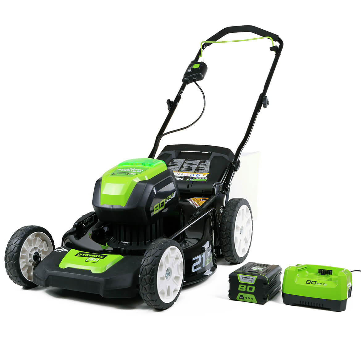 GreenWorks, GreenWorks GLM801602 80-Volt 21-Inch 4.0Ah Digipro Lawn Mower Kit - 2501202