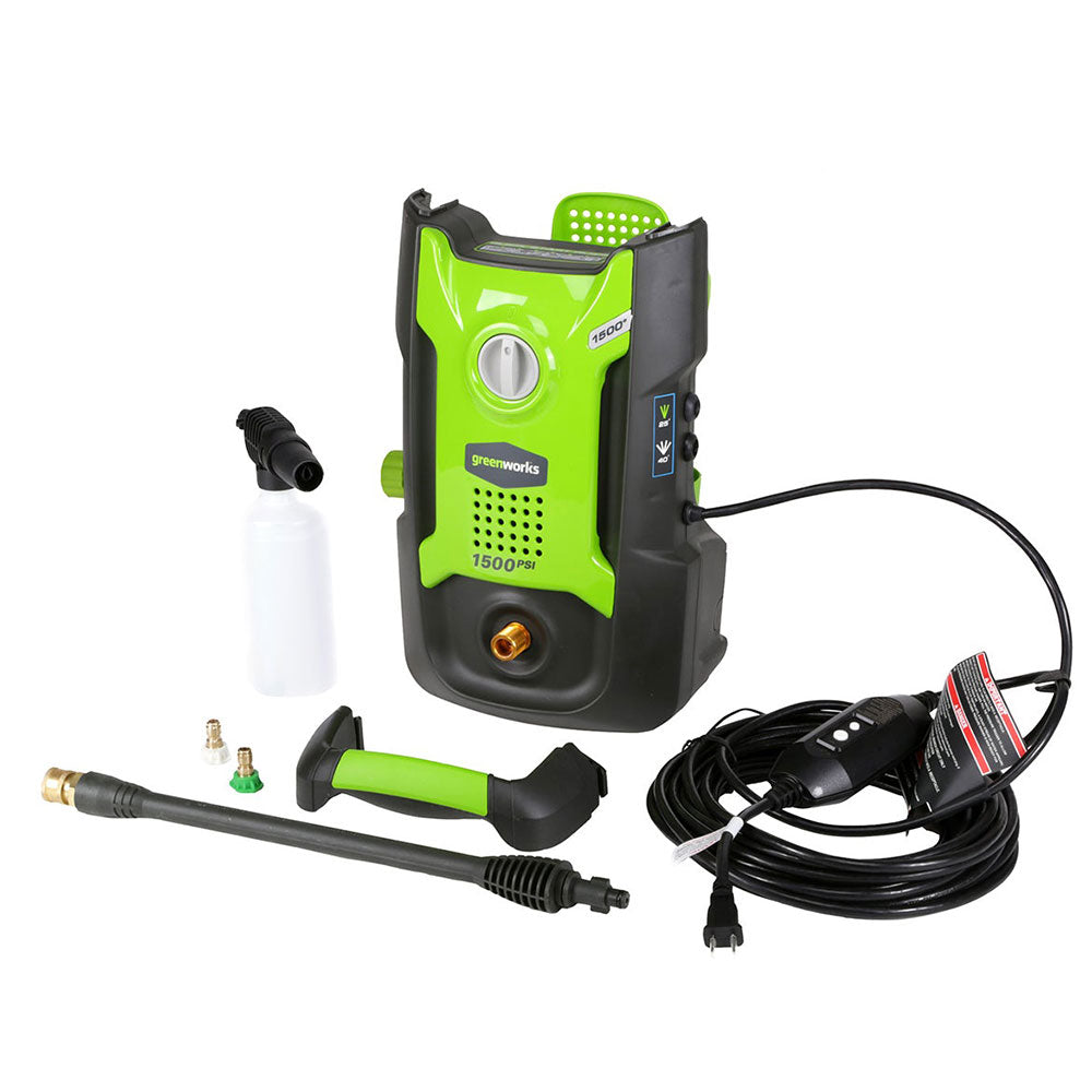 GreenWorks, GreenWorks GPW1501 1,500-Psi Vertical Hand Carry Pressure Washer - 5100802