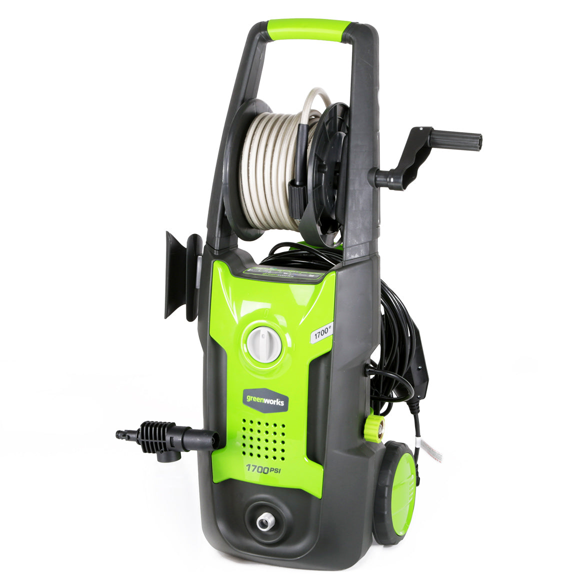 GreenWorks, GreenWorks GPW1702 1,700-Psi Vertical Pressure Washer w/ Hose Reel -  5100402