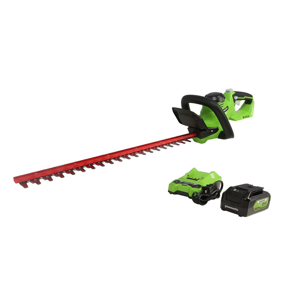 GreenWorks, Greenworks 2211202AZ 24V 22" Cordless Hedge Trimmer Kit w/ 4.0AH Battery