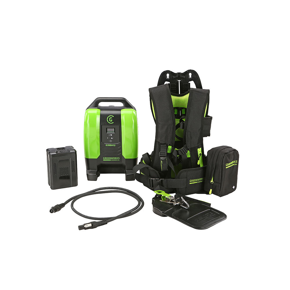 GreenWorks Commercial, Greenworks Commercial 82BBH12 82V 12Ah Bluetooth Backpack Battery w/ Harness