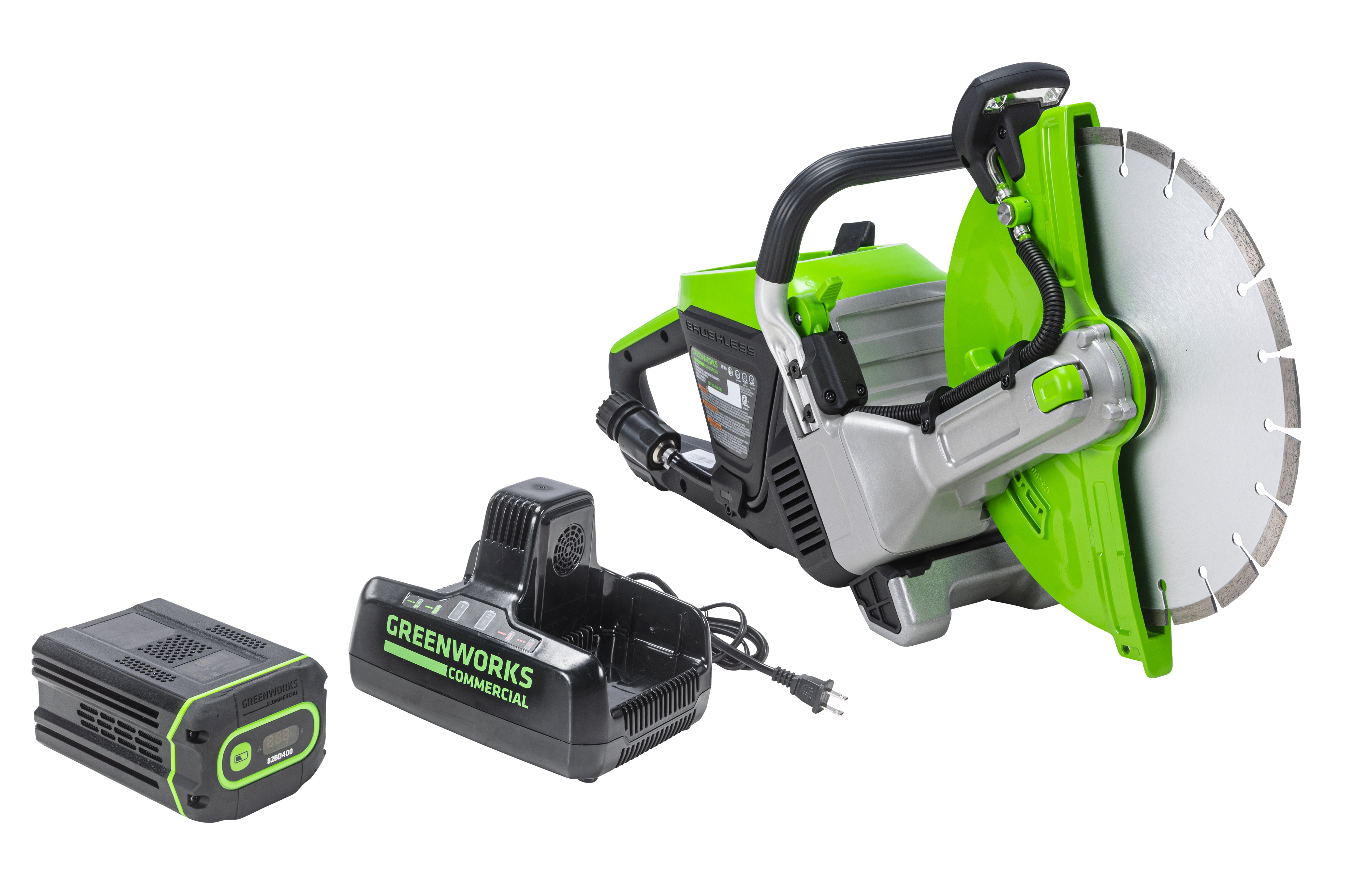 GreenWorks Commercial, Greenworks Commercial 82PC12-4DP 82V 12" Brushless Cordless Power Cutter Kit