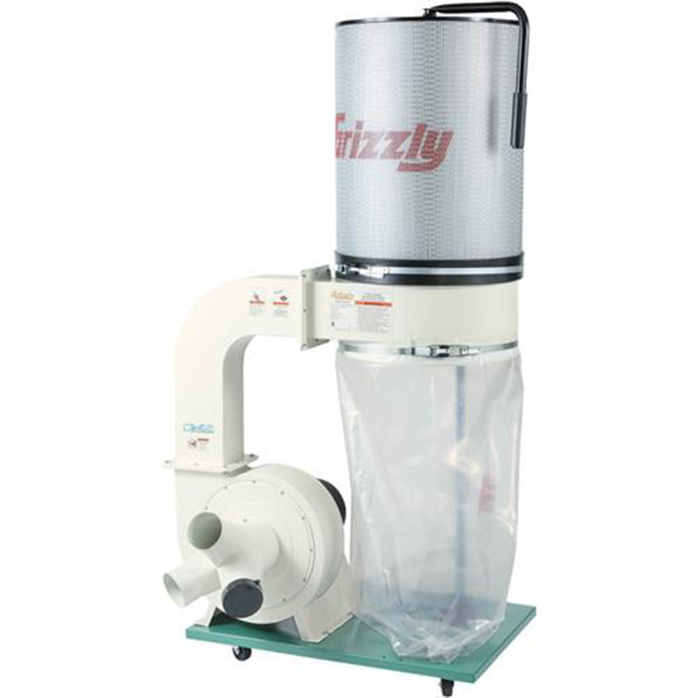 Grizzly, Grizzly G0548ZP 240V 2 HP Canister Dust Collector with Aluminum Impeller