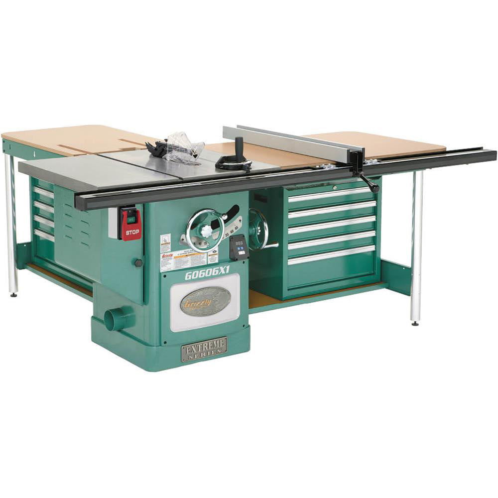 Grizzly, Grizzly G0606X1 220V/440V 12 Inch 7-1/2 HP 3-Phase Extreme Table Saw