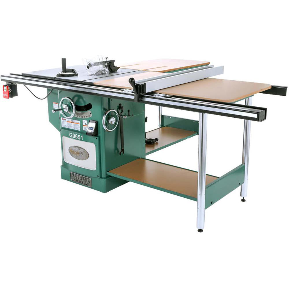 Grizzly, Grizzly G0651 220V 10 Inch 3 HP 220V Heavy Duty Cabinet Table Saw Riving Knife