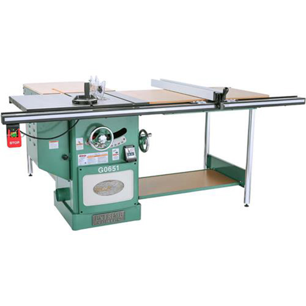 Grizzly, Grizzly G0651 220V 10 Inch 3 HP 220V Heavy Duty Cabinet Table Saw Riving Knife