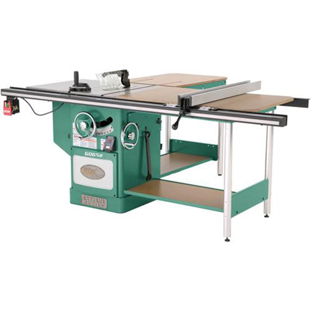 Grizzly, Grizzly G0652 220V/440V 10 Inch 5 HP 3-Phase Heavy-Duty Cabinet Table Saw