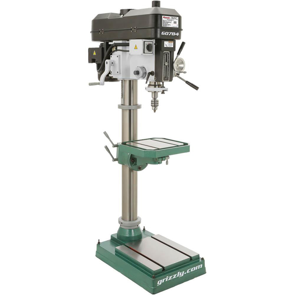 Grizzly, Grizzly G0784 220V 15 Inch Heavy-Duty Floor Drill Press