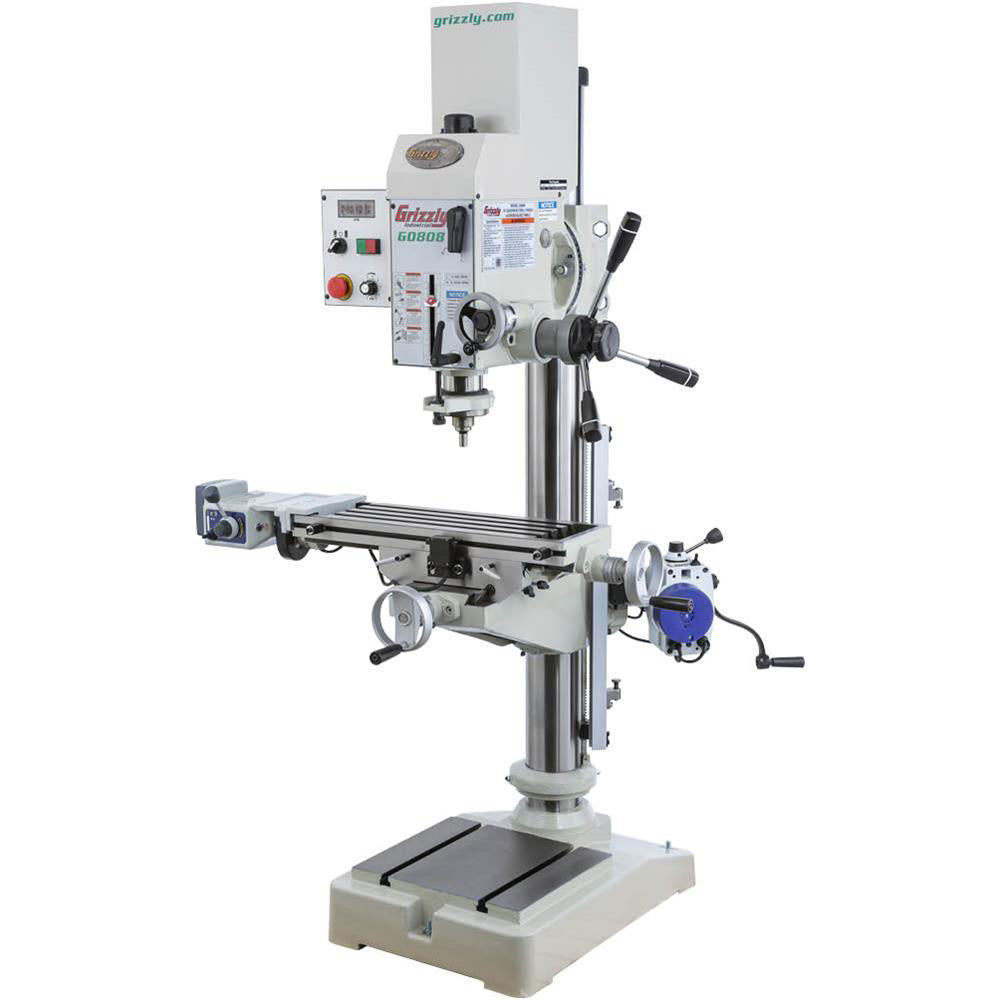 Grizzly, Grizzly G0808 220V Variable-Speed Gearhead Drill Press With Cross-Slide Table