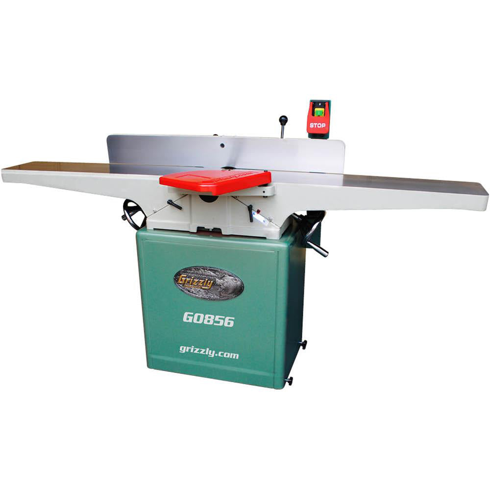 Grizzly, Grizzly G0856 230V 8 Inch x 72 Inch Jointer with Spiral Cutterhead & Mobile Base