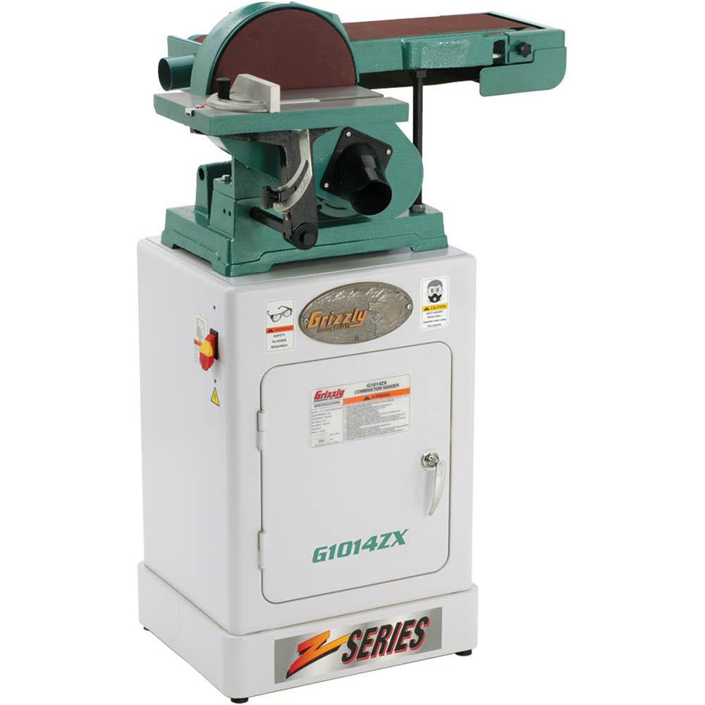 Grizzly, Grizzly G1014ZX 110V/220V 6 Inch x 48 Inch Belt Combo Sander Cabinet Stand