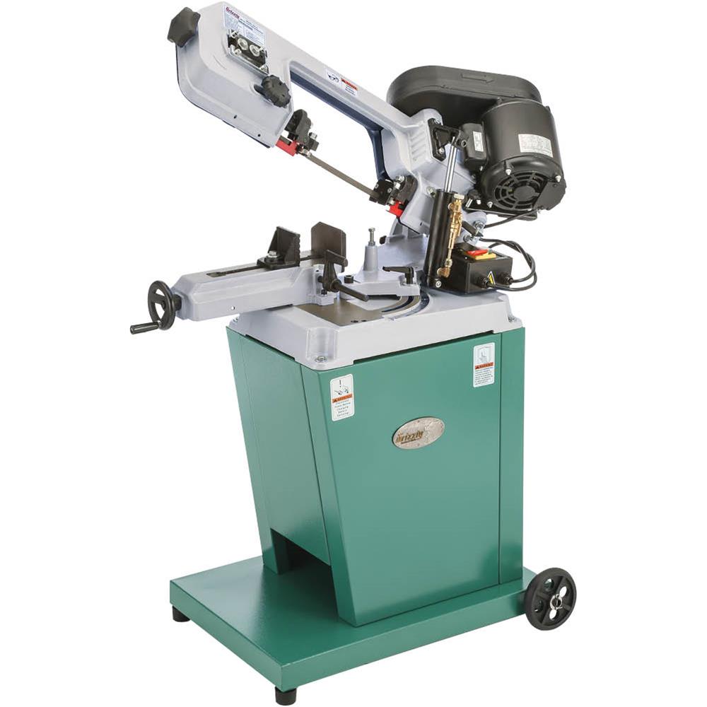 Grizzly, Grizzly G9742 110V 5 Inch x 6 1/2 Inch HP Metal-Cutting Bandsaw With Swivel Head